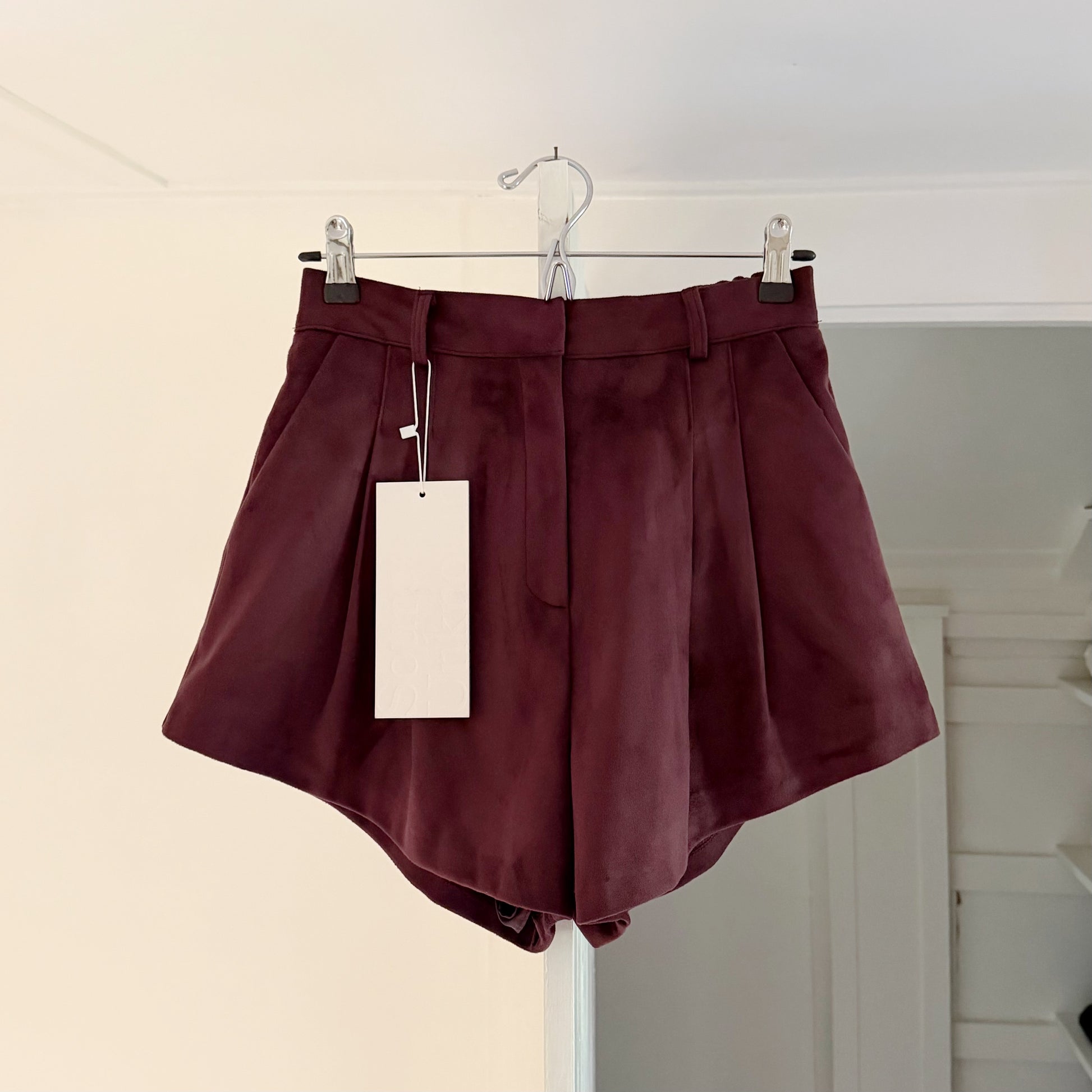 Source Unknown Vegan Suede Pleated Shorts NWT Size S/M