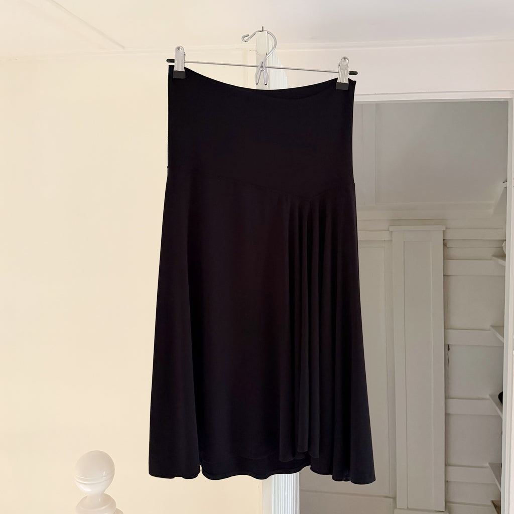 Max Studio Vintage Y2K Drop Waist Bias Cut Midi Skirt Size SP