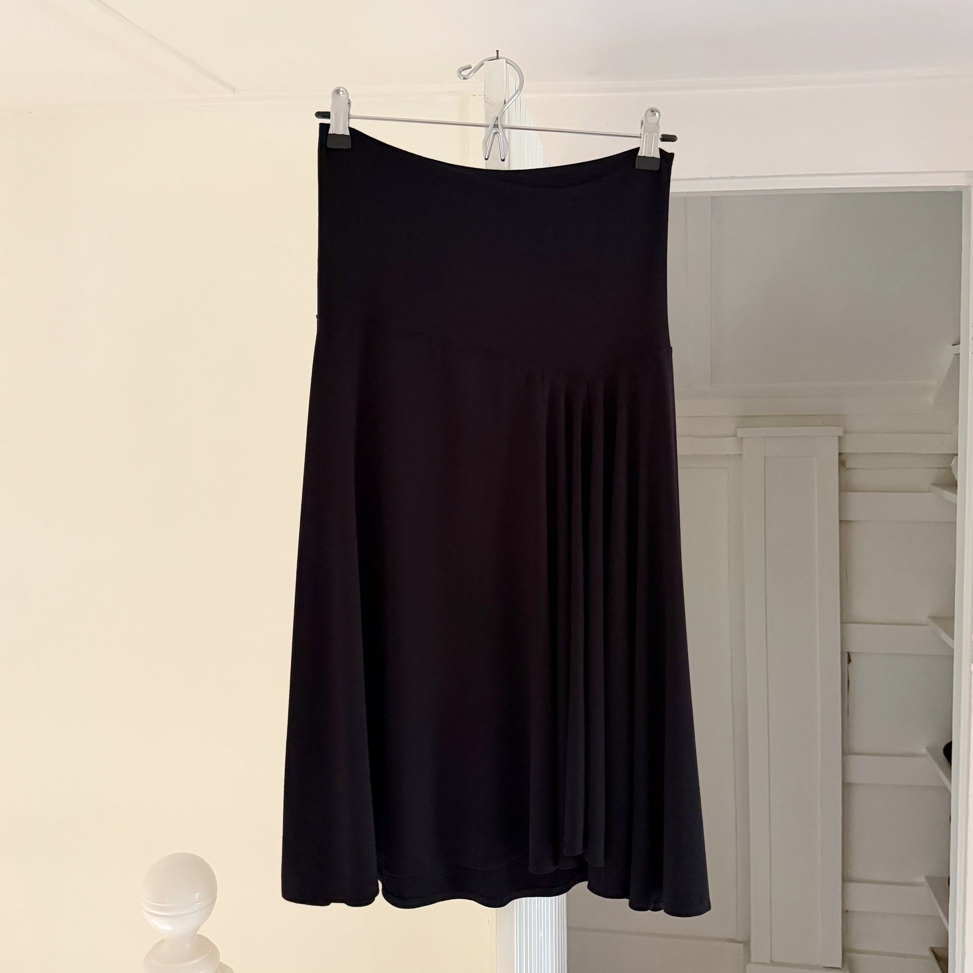 Max Studio Vintage Y2K Drop Waist Bias Cut Midi Skirt Size SP