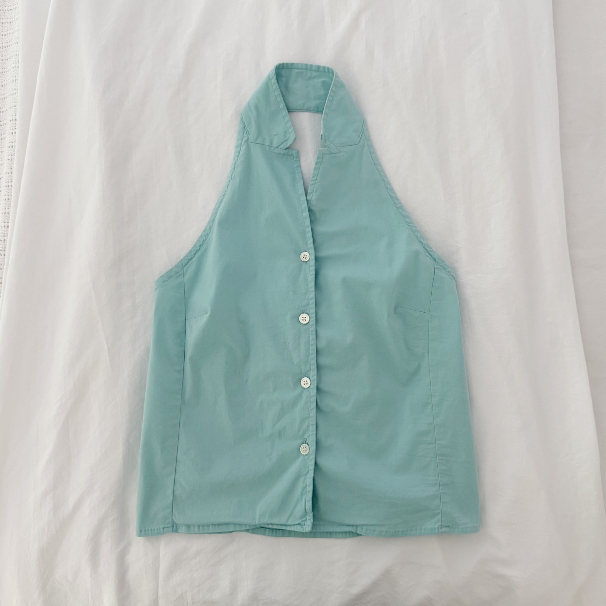 Jones New York Sport Vintage 90s Button Front Halter Top Size 2P