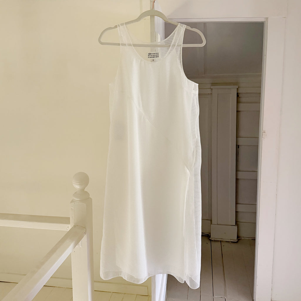 Maison Margiela SS 2020 Sheer Mesh Bias Cut Midi Dress Size 42