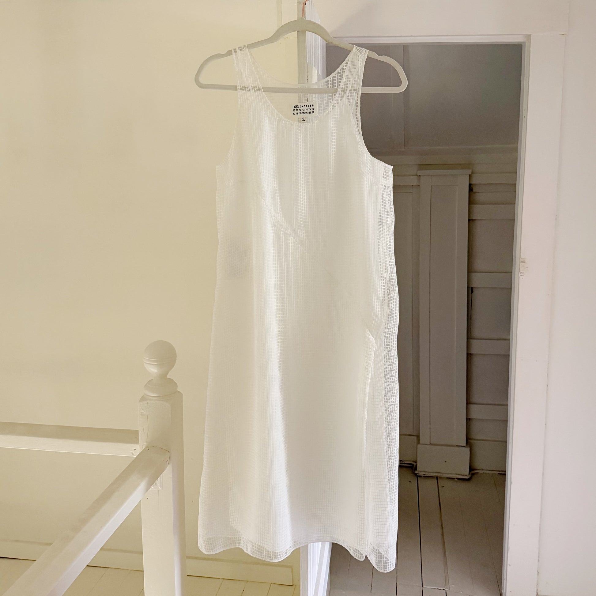 Maison Margiela SS 2020 Sheer Mesh Bias Cut Midi Dress Size 42
