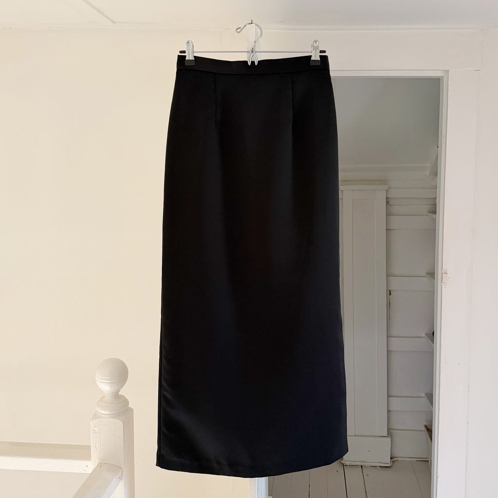 J.R. Nites by Caliendo Vintage 90s Satin Straight Maxi Skirt Size 6P