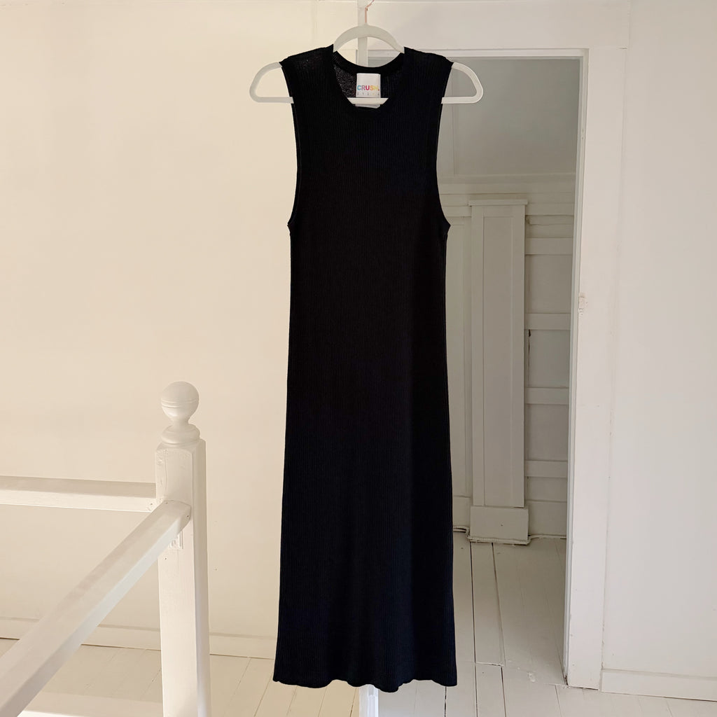Crush Cashmere Cotton Silk Knit Midi Dress Size 3