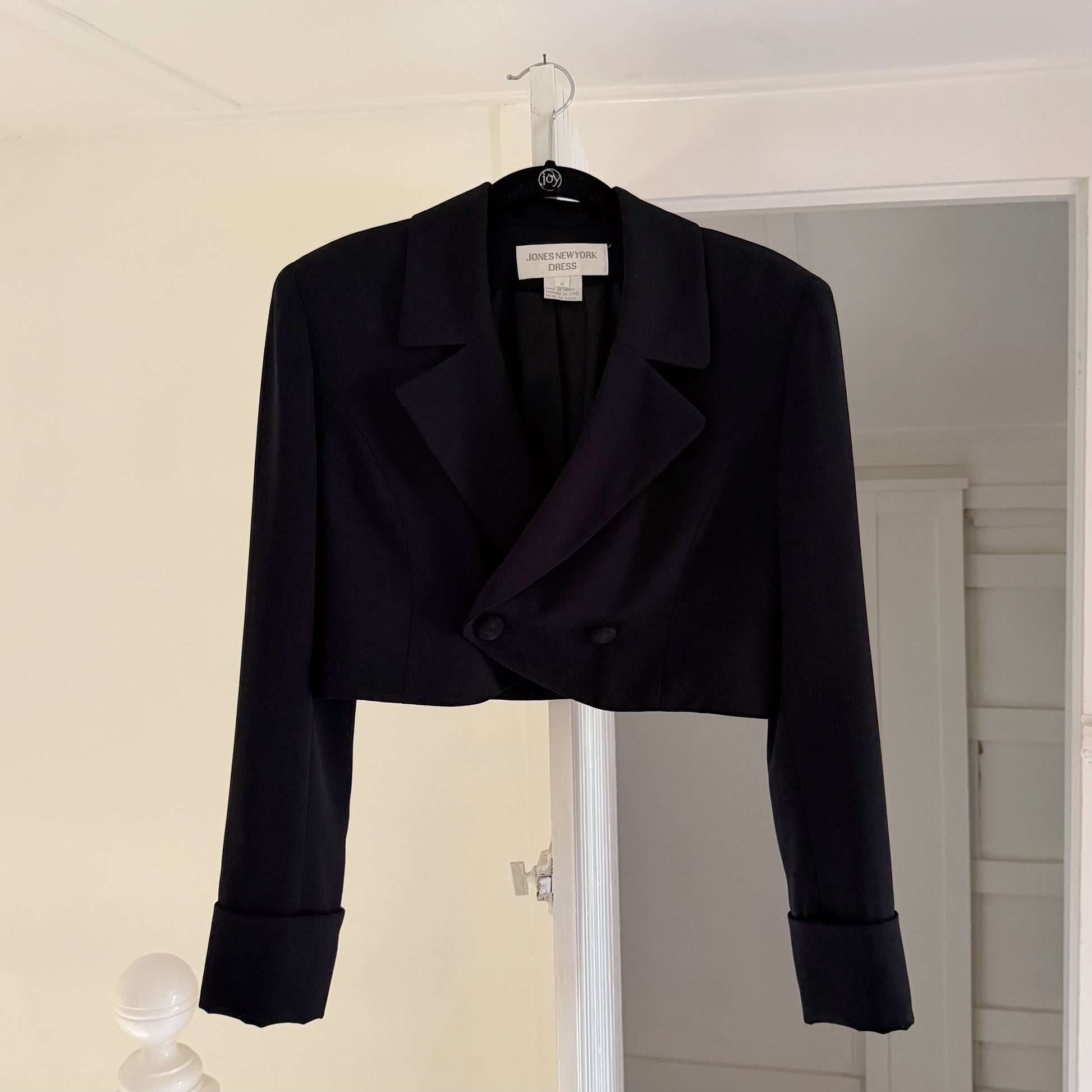 Jones New York Vintage 90s Cropped Double Breasted Blazer Size 4
