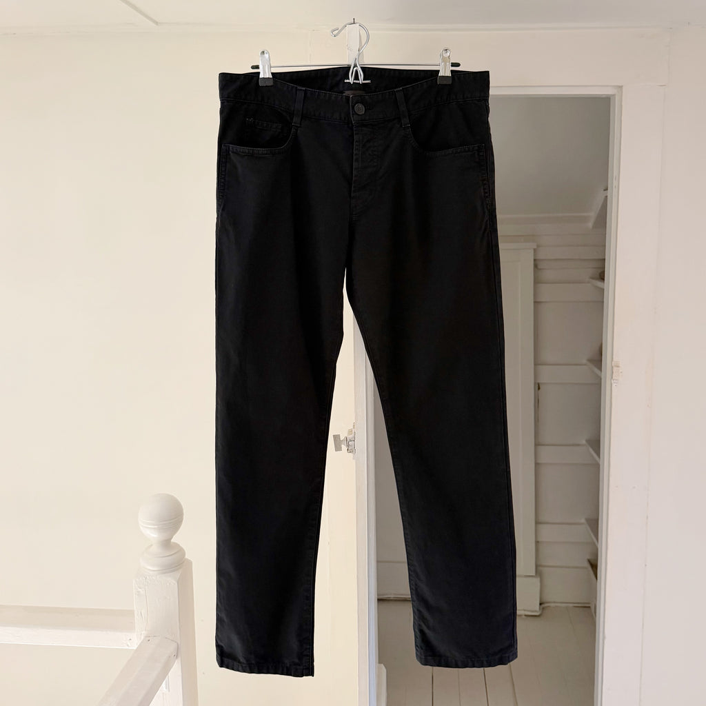 Saint Laurent D47 Straight Fit Low Waist Pants Size Mens 30 Black