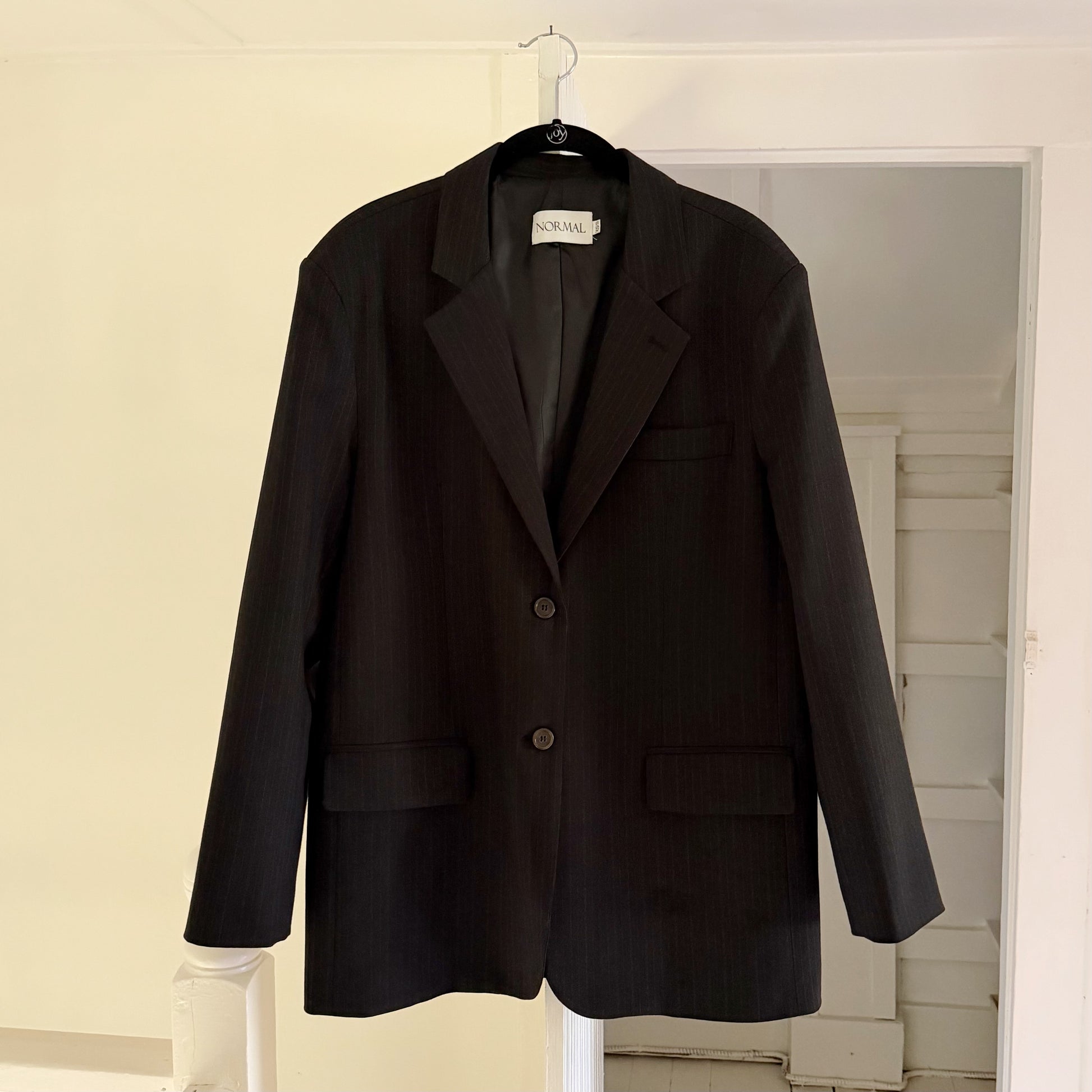 Normal / The Frankie Shop Wool Pinstripe Oversized Blazer Jacket Size XS/S