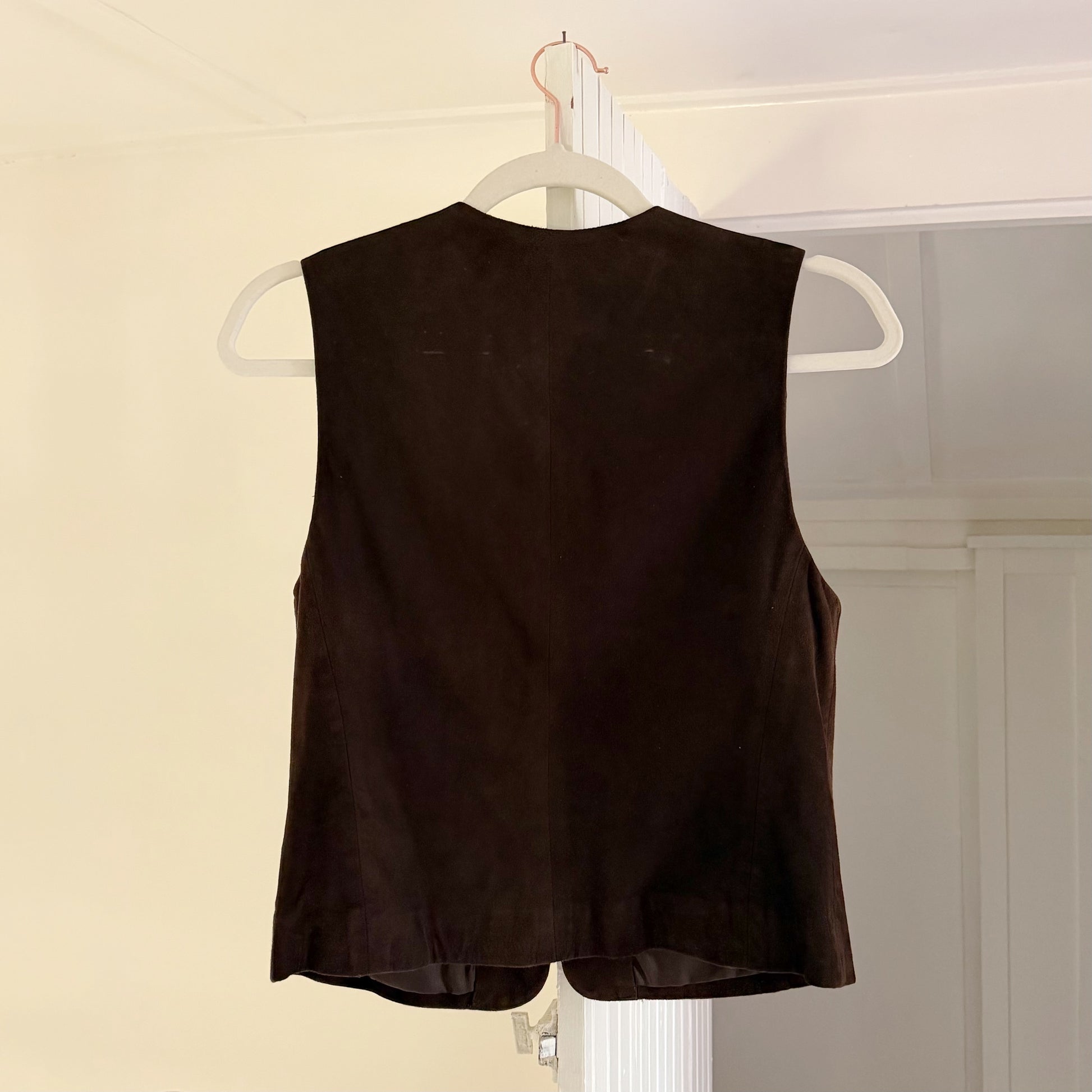 Jones New York Vintage 90s Suede Leather Suit Vest Size 4P