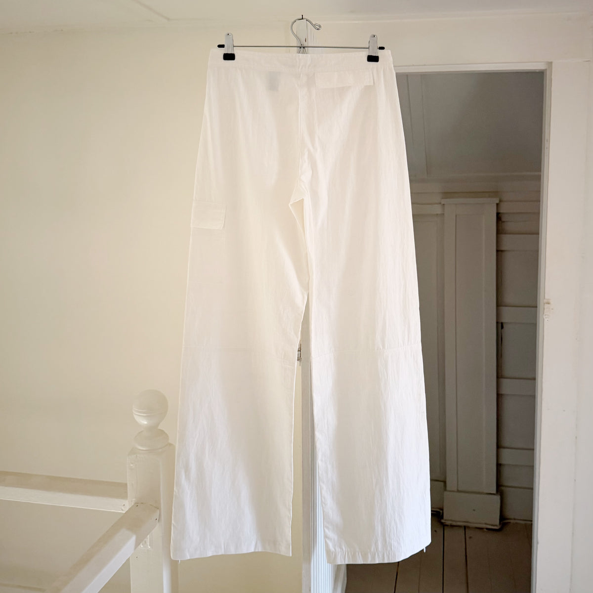 Express Bleus Vintage Y2K Straight Leg Cargo Pants Size 3/4 White