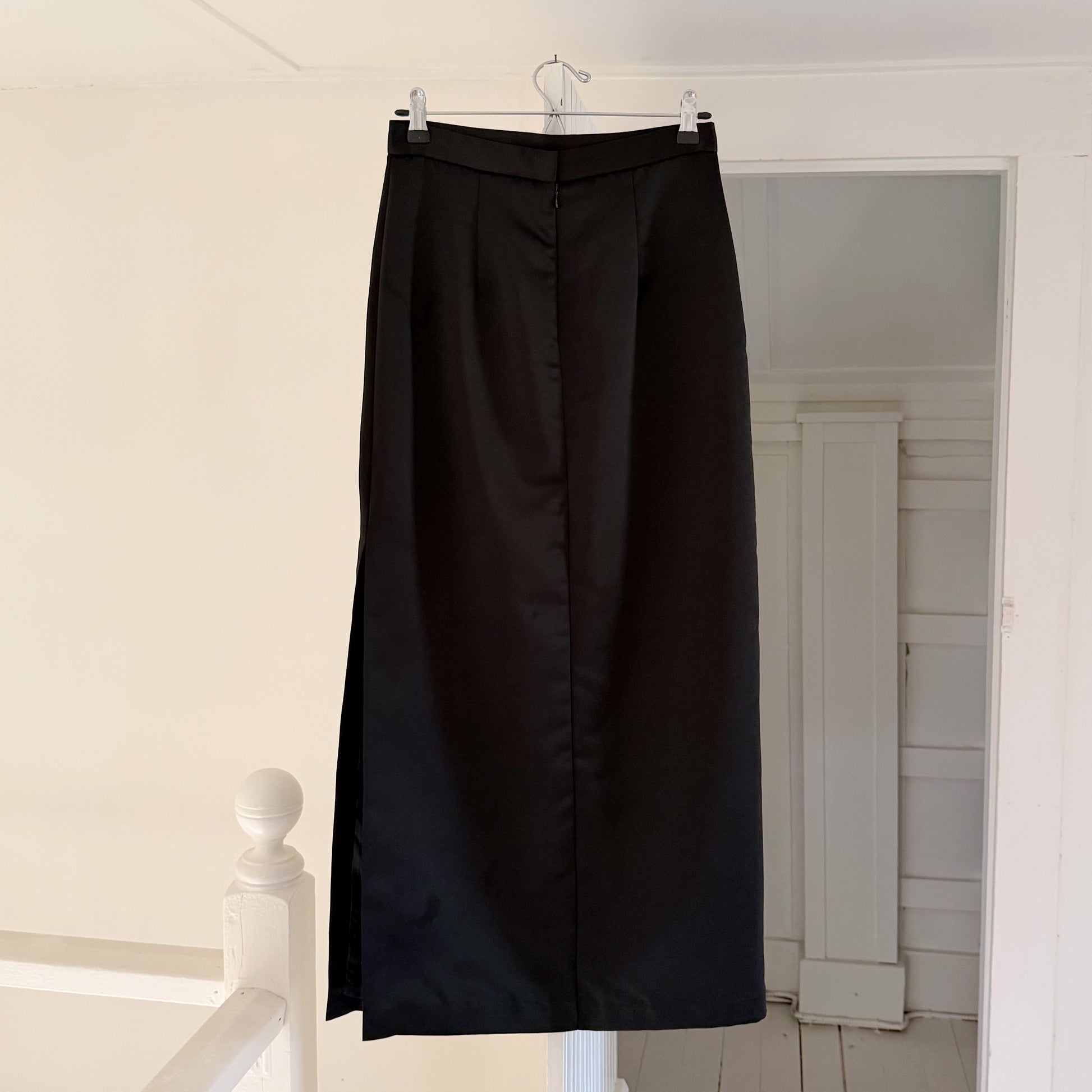 J.R. Nites by Caliendo Vintage 90s Satin Straight Maxi Skirt Size 6P