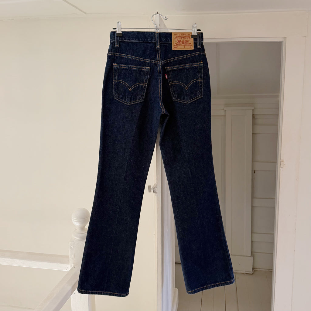 Levi's 517 Vintage '01 Slim Fit Boot Cut Jeans Size 5 JR. S Dark Wash