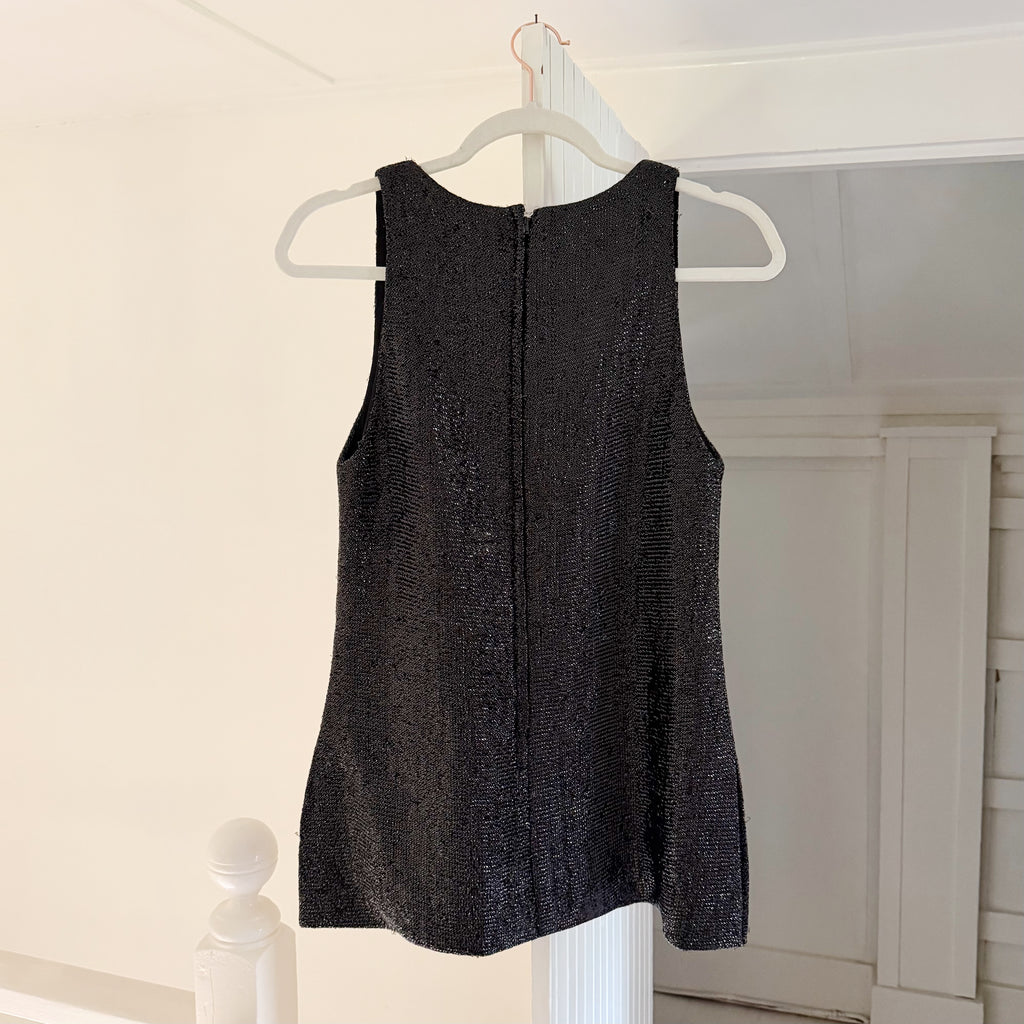 Saks Fifth Avenue Vintage 60s Metallic Tinsel Top Size 7