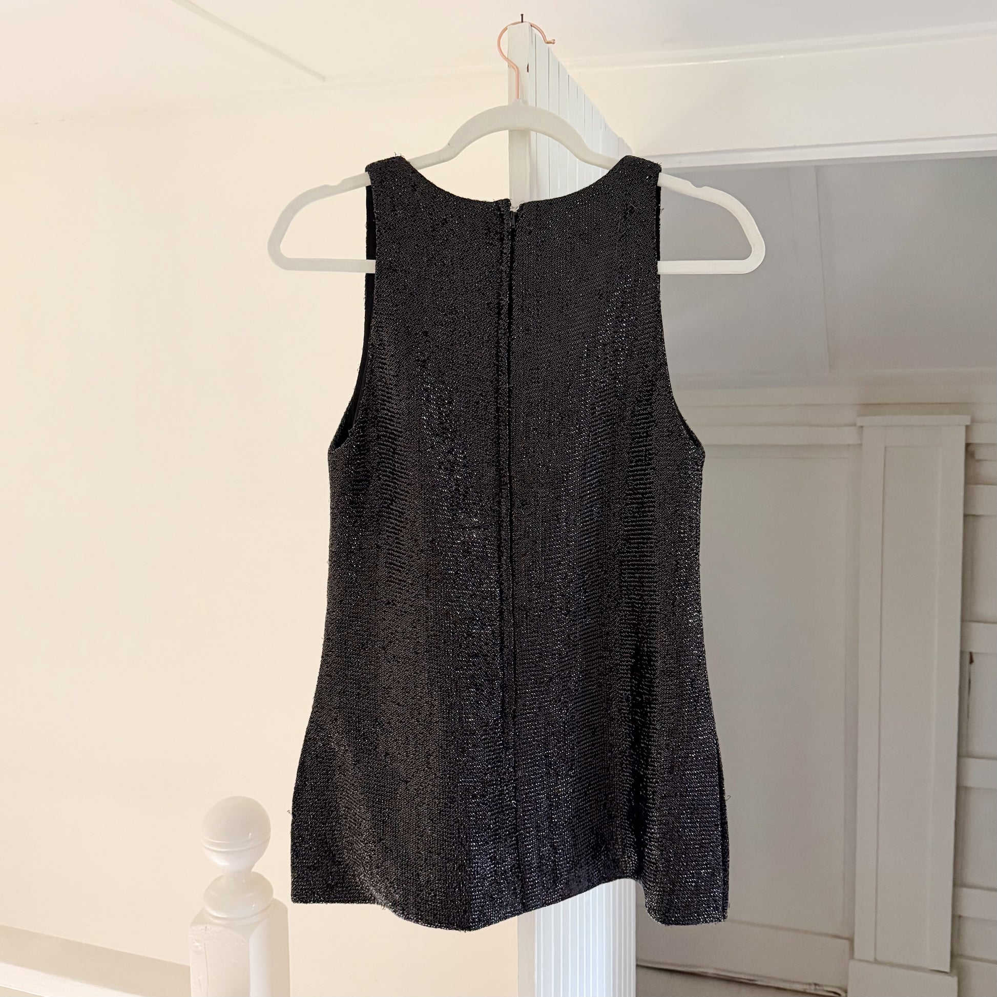 Saks Fifth Avenue Vintage 60s Metallic Tinsel Top Size 7