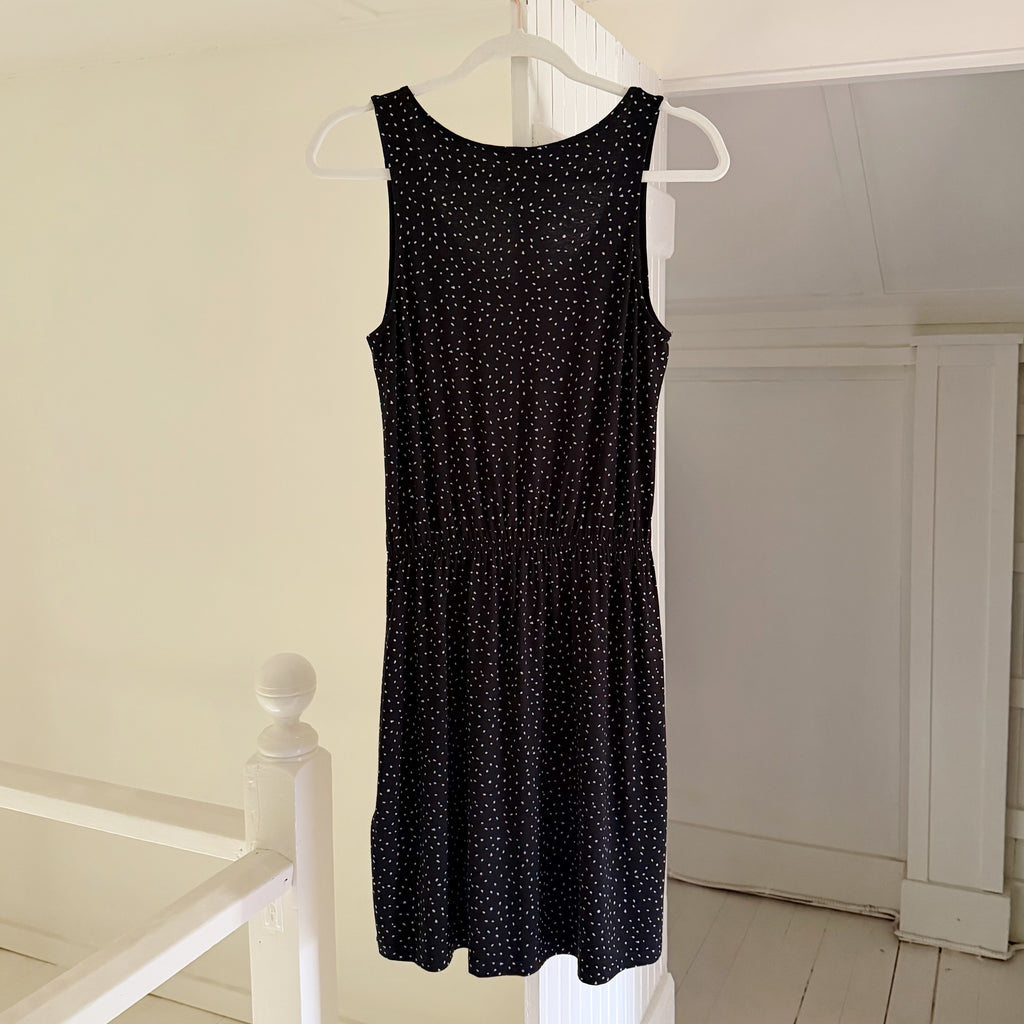 H&M Dot Print Blouson Waist Mini Dress Size XS