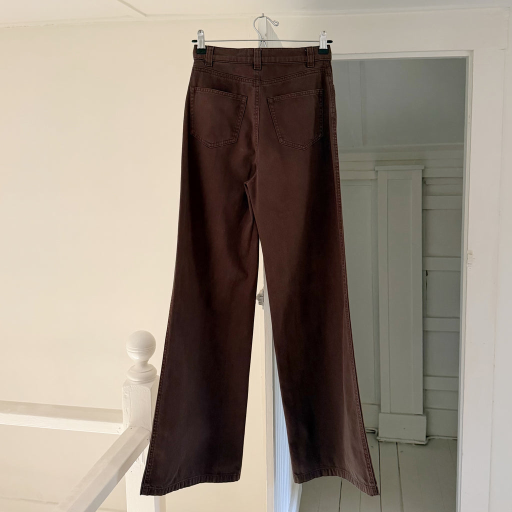 & Other Stories Stockholm Atelier High Rise Wide Leg Jeans Size EU 34 Dark Brown