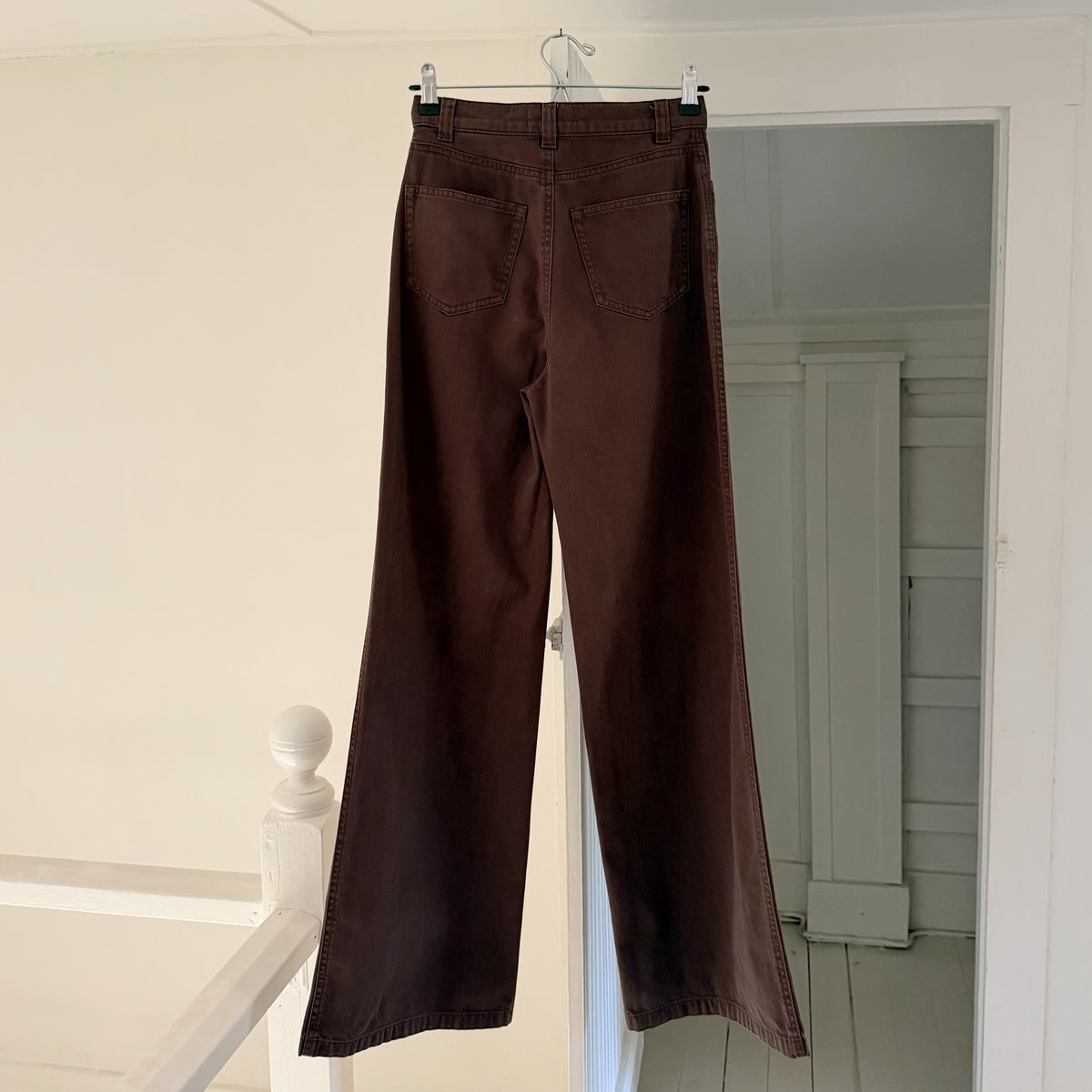 & Other Stories Stockholm Atelier High Rise Wide Leg Jeans Size EU 34 Dark Brown