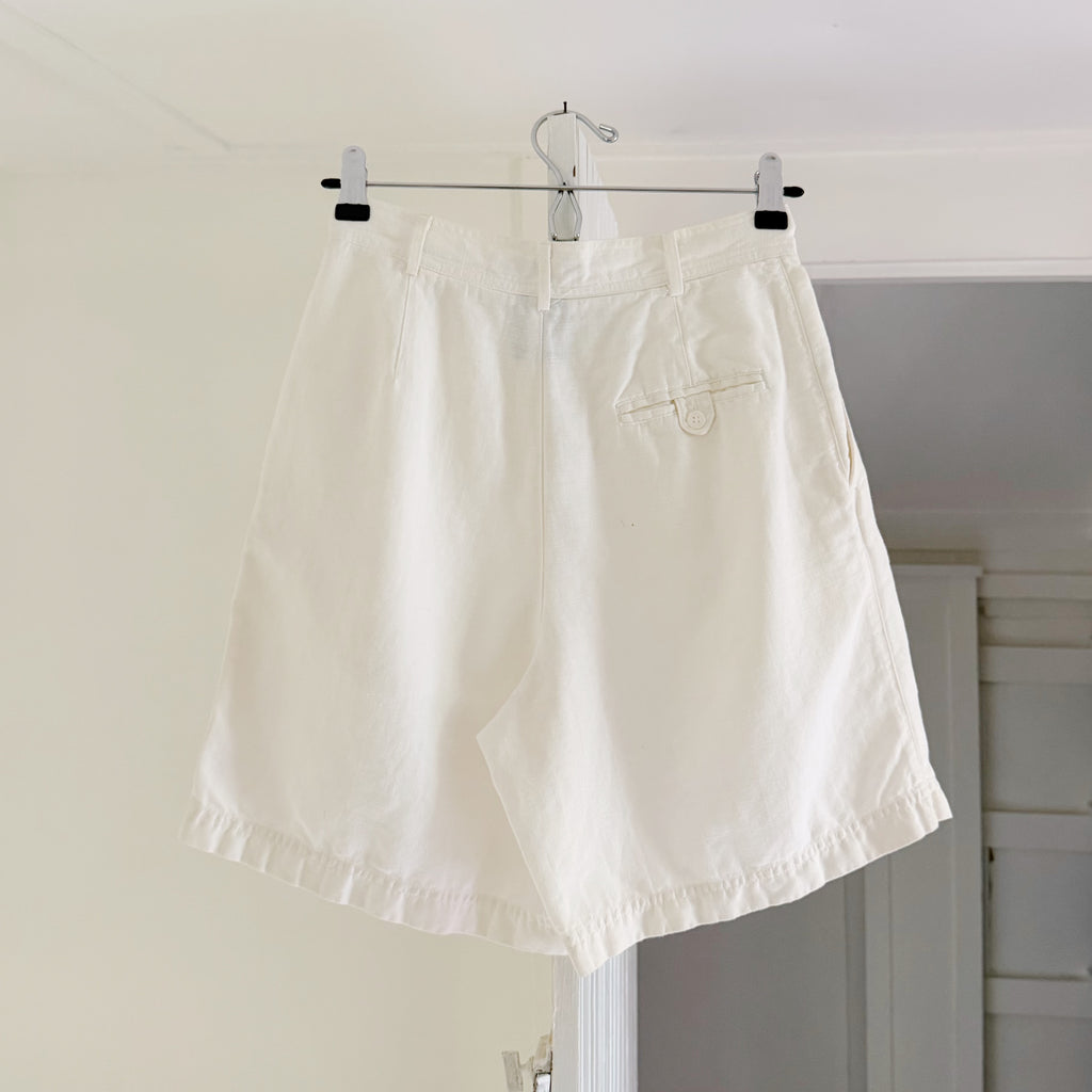 LizSport Vintage 90s Linen Pleated Bermuda Shorts