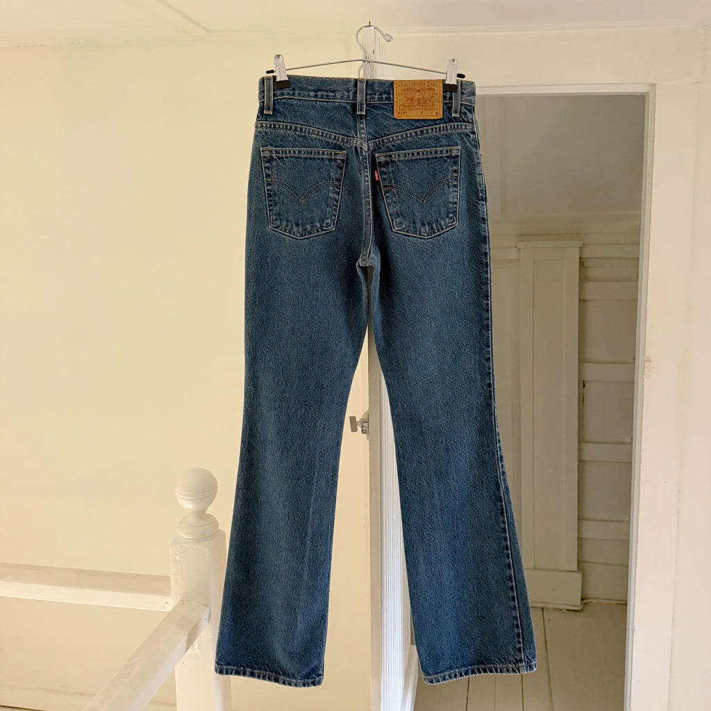 Levi's 517 Vintage '01 Slim Fit Boot Cut Jeans Size 5 JR. M Dark Wash