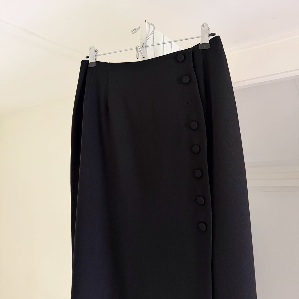 Saks Fifth Avenue Vintage 90s Button Front Midi Pencil Skirt Size 10