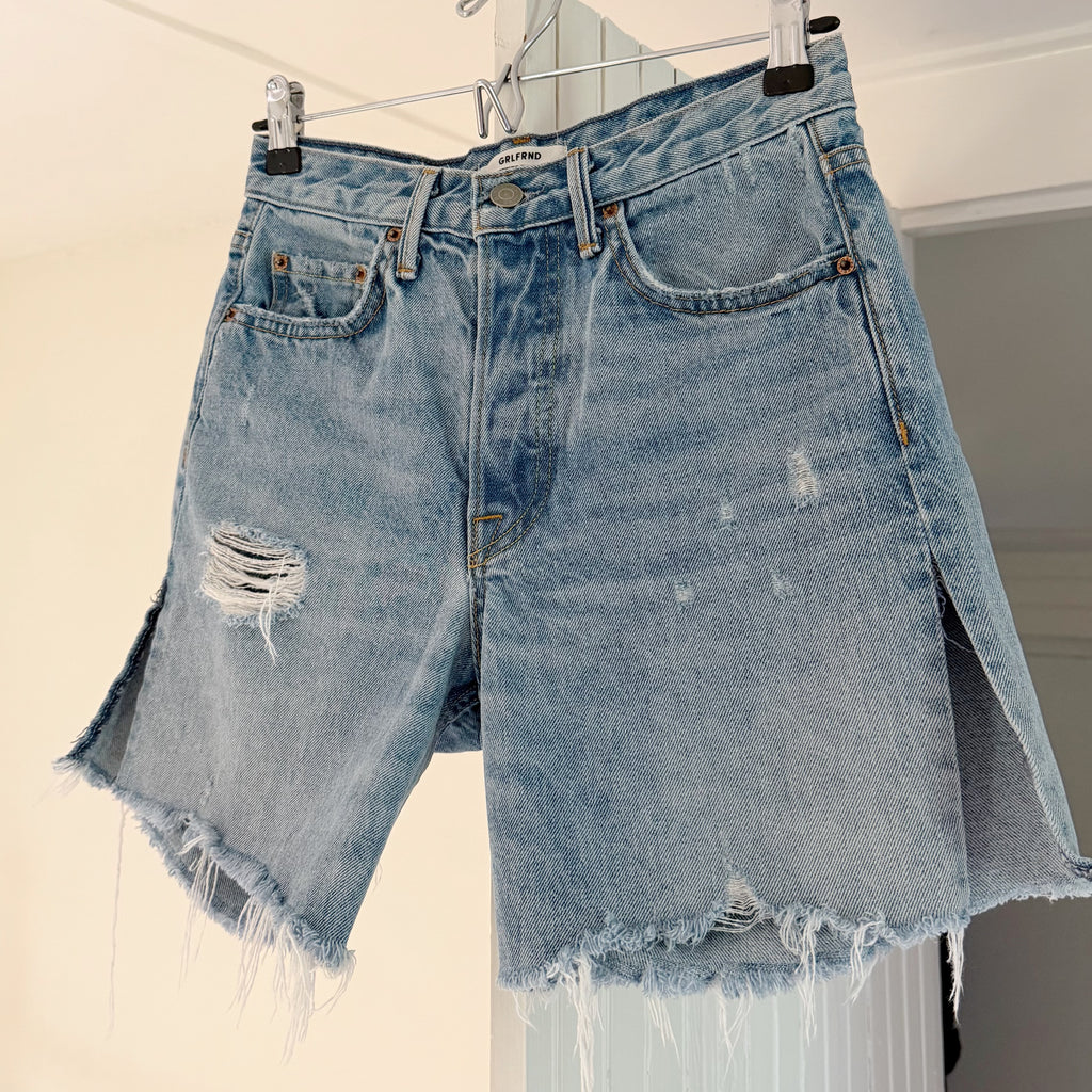 Grlfrnd Reworked Karolina Distressed Jean Shorts A Little More Love Size 25