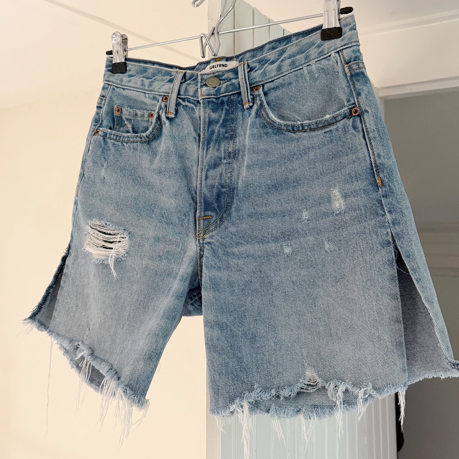 Grlfrnd Reworked Karolina Distressed Jean Shorts A Little More Love Size 25