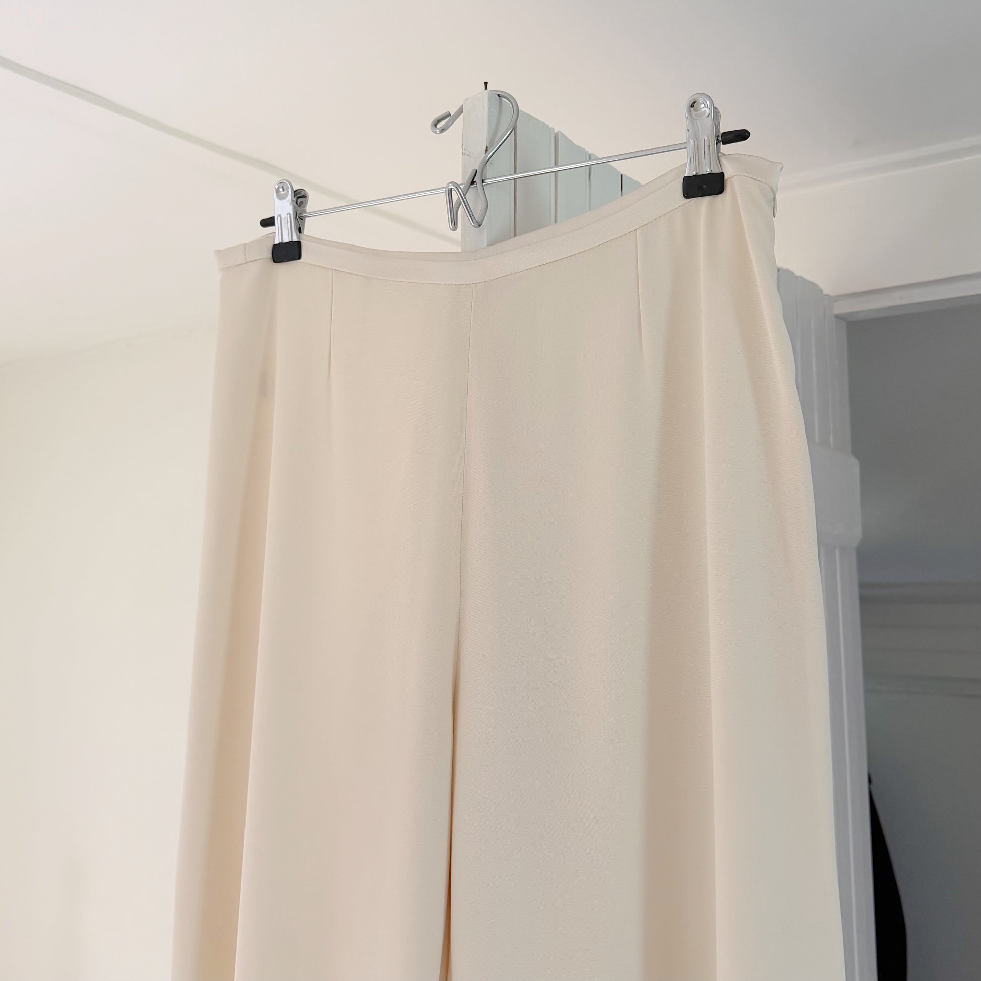Christie De La Rue Paris Vintage 90s Wide Leg Slip Pants Size 3