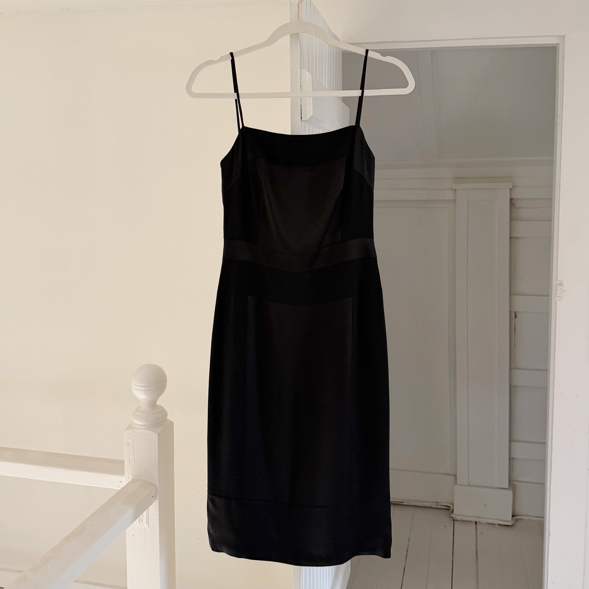 Emanuel Ungaro Vintage 90s Satin Panel Midi Dress Size 2/36