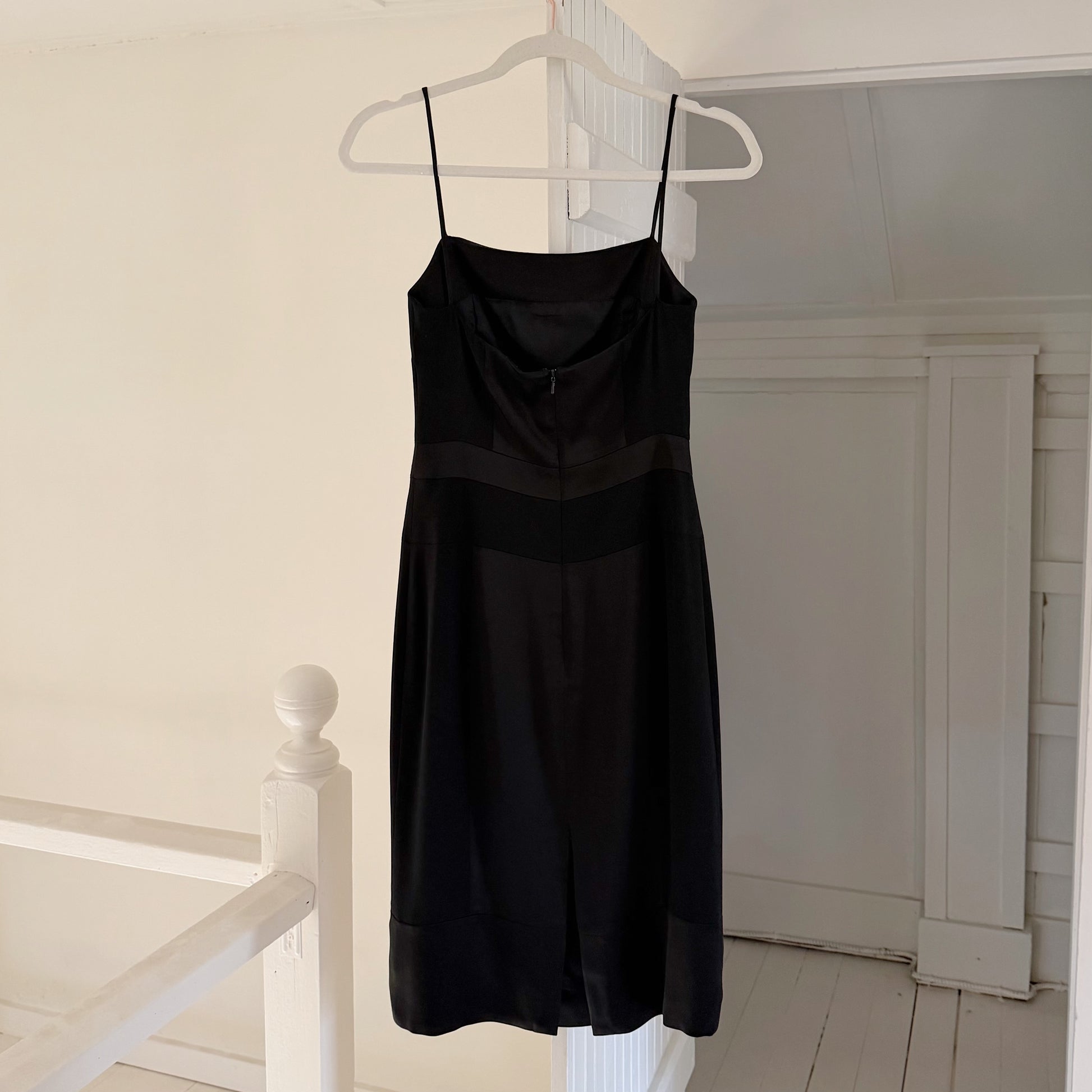 Emanuel Ungaro Vintage 90s Satin Panel Midi Dress Size 2/36