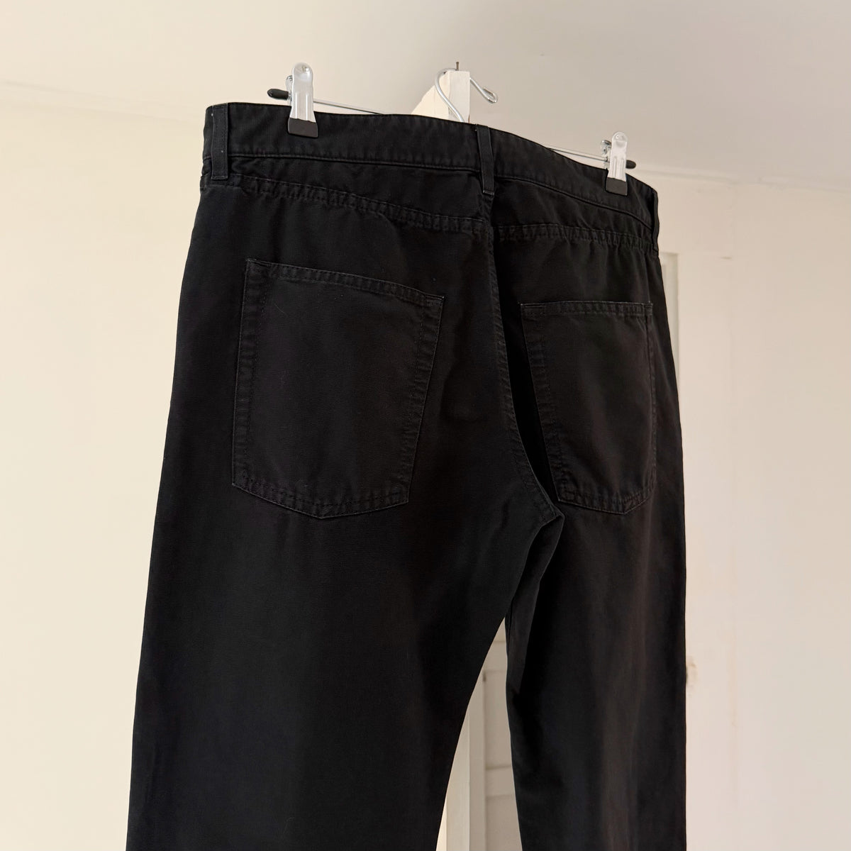 Saint Laurent D47 Straight Fit Low Waist Pants Size Mens 30 Black