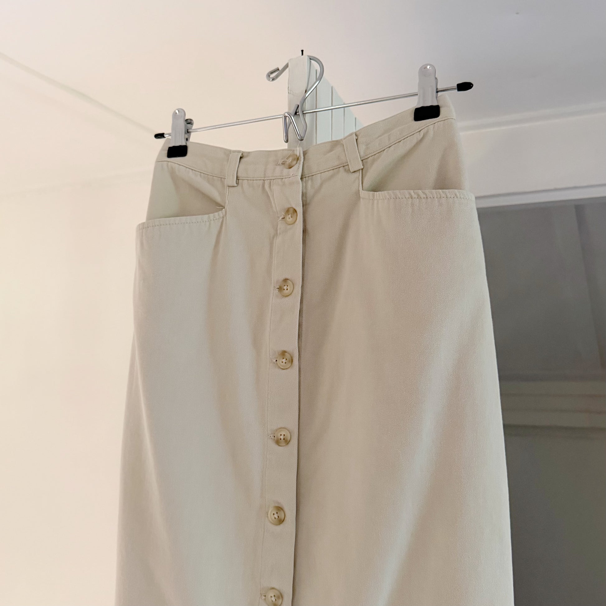 Gap Vintage 90s Buttoned Midi Pencil Skirt Size 1