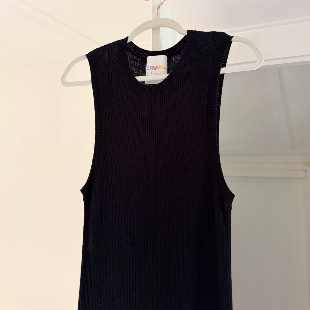 Crush Cashmere Cotton Silk Knit Midi Dress Size 3
