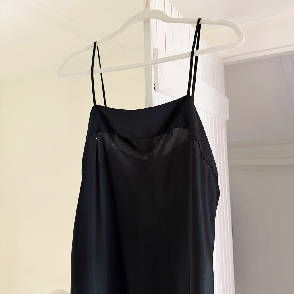 Calvin Klein Vintage 90s Satin Mini Slip Dress Size M
