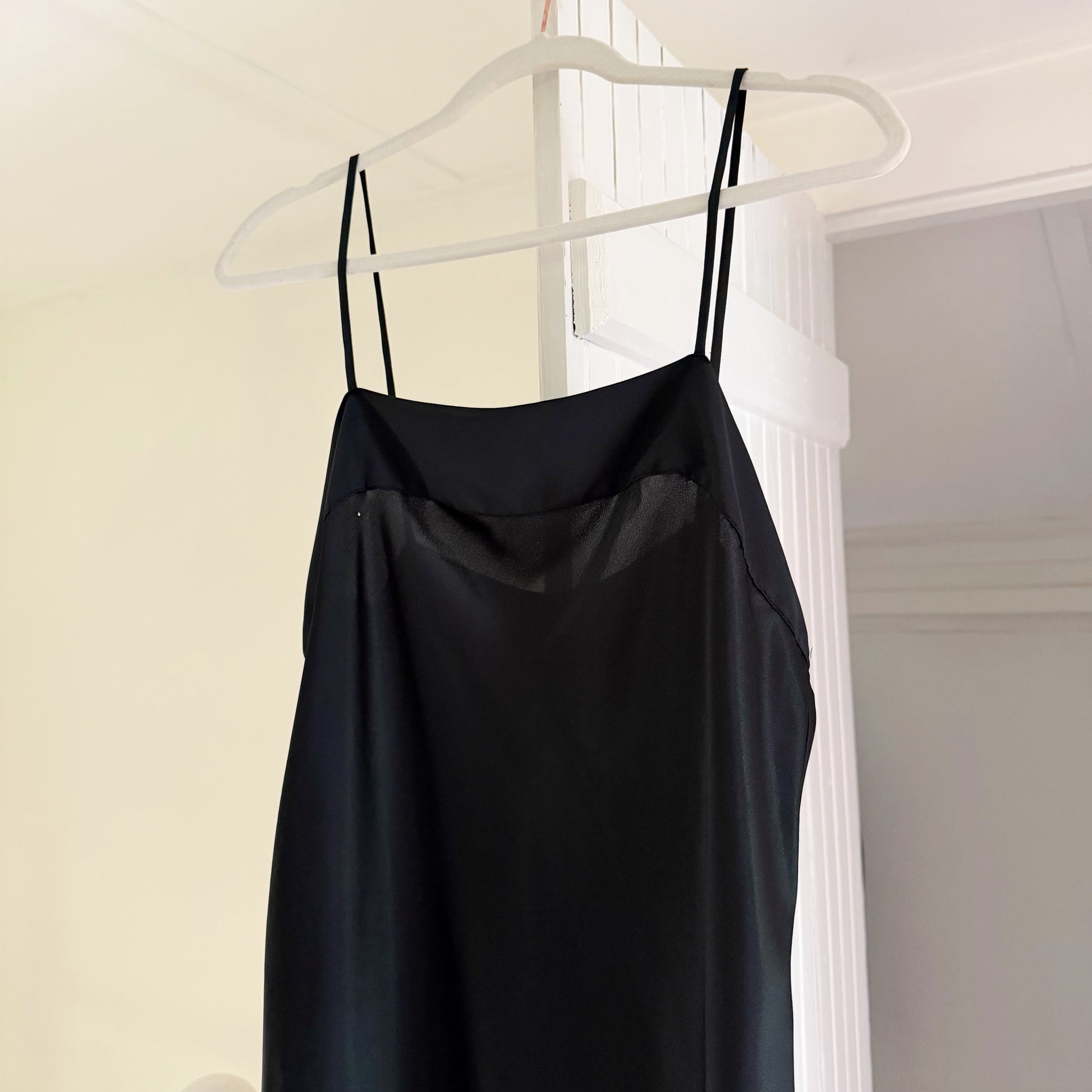 Calvin Klein Vintage 90s Satin Mini Slip Dress Size M