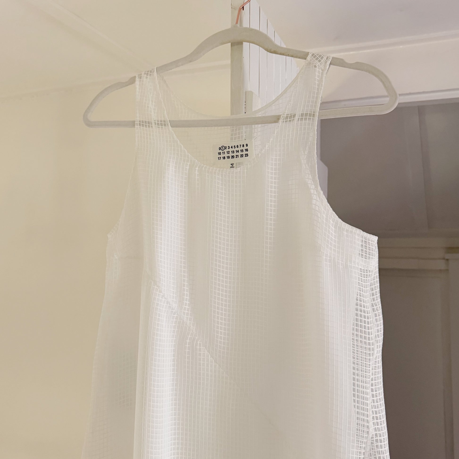 Maison Margiela SS 2020 Sheer Mesh Bias Cut Midi Dress Size 42