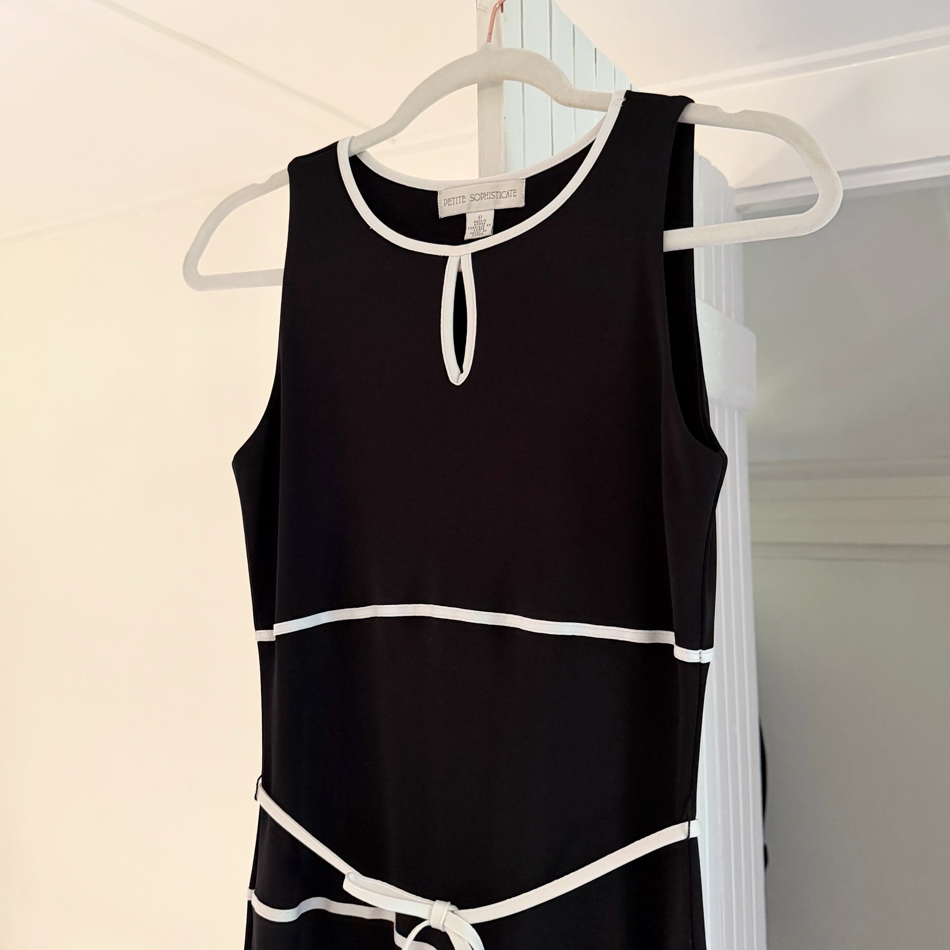 Petite Sophisticate Vintage Y2K Tie Waist Mini Pencil Dress Size P