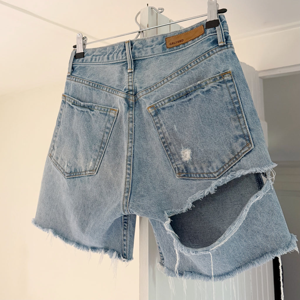 Grlfrnd Reworked Karolina Distressed Jean Shorts A Little More Love Size 25
