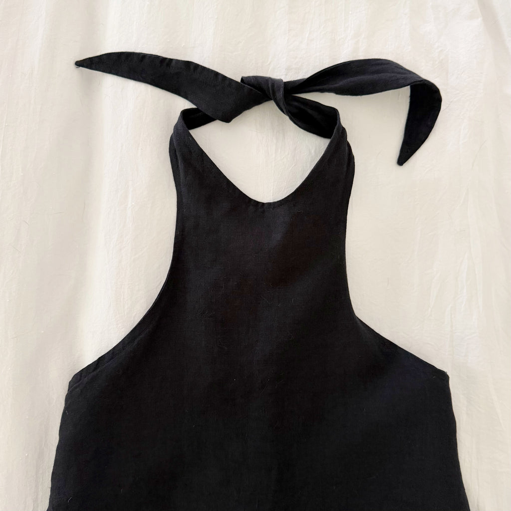 Patcha Bianca Linen Tie Back Halter Top NWT Size M