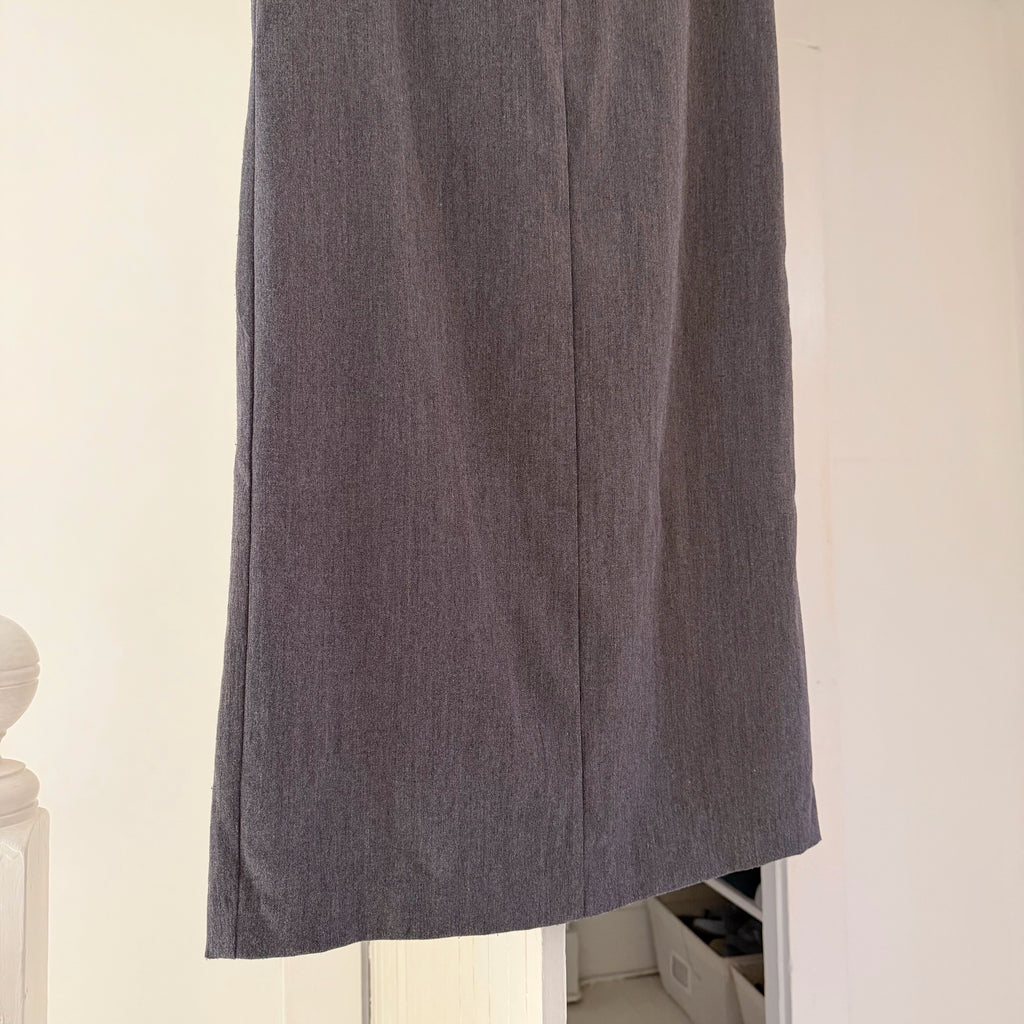 Express Vintage Y2K Wool Blend Maxi Pencil Skirt Size 7/8 Grey