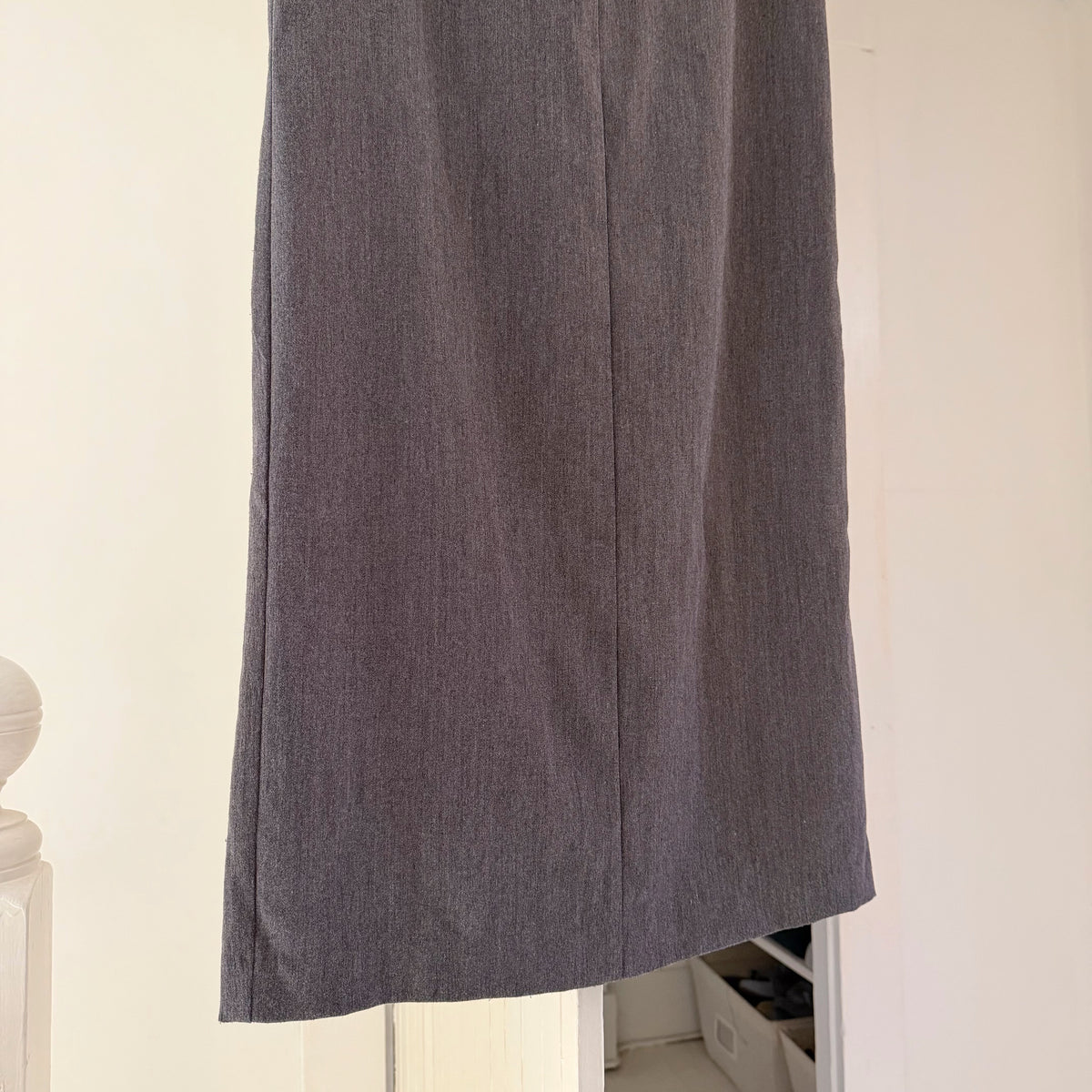 Express Vintage Y2K Wool Blend Maxi Pencil Skirt Size 7/8 Grey