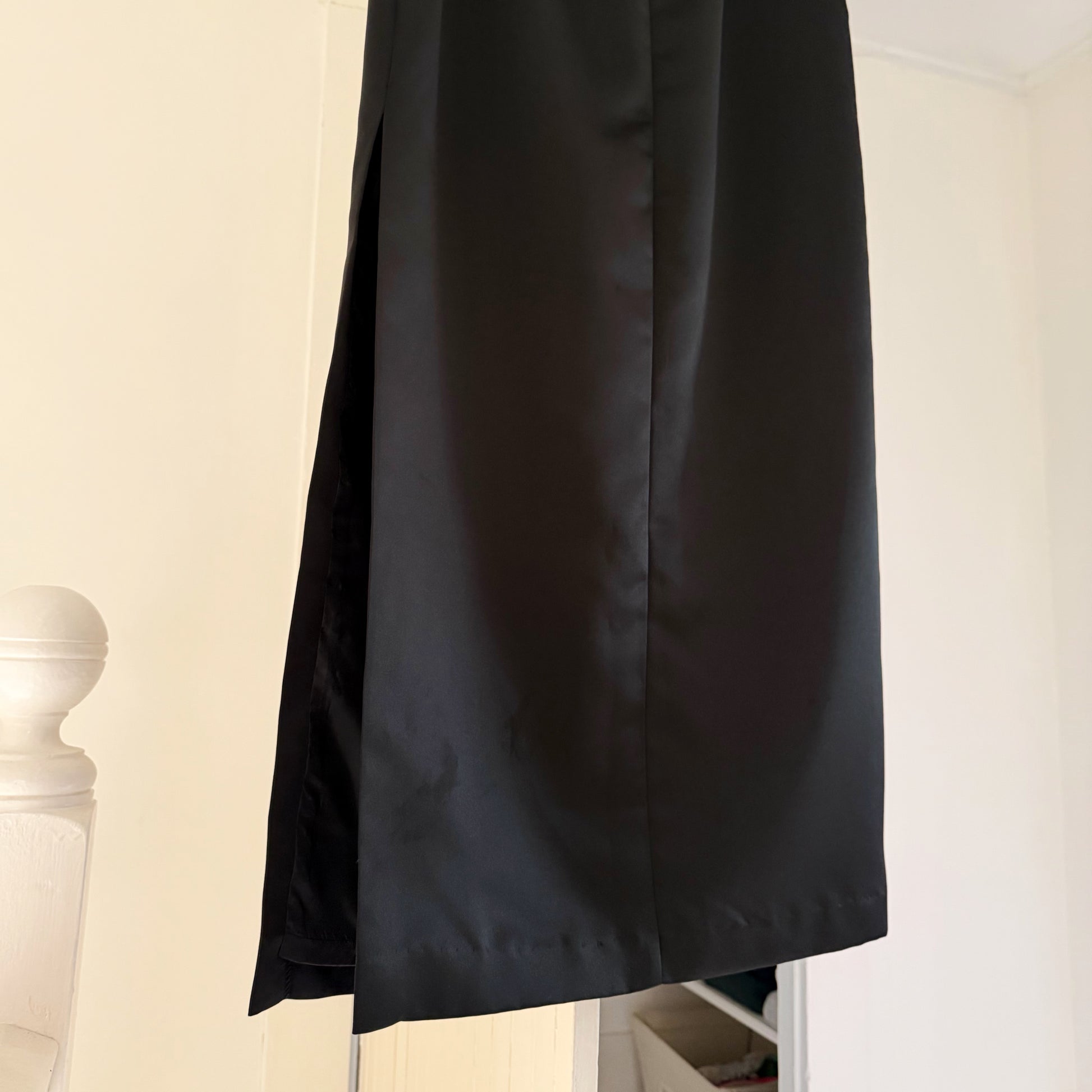 J.R. Nites by Caliendo Vintage 90s Satin Straight Maxi Skirt Size 6P