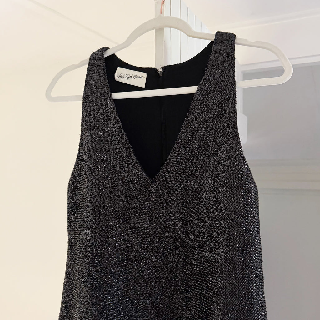 Saks Fifth Avenue Vintage 60s Metallic Tinsel Top Size 7
