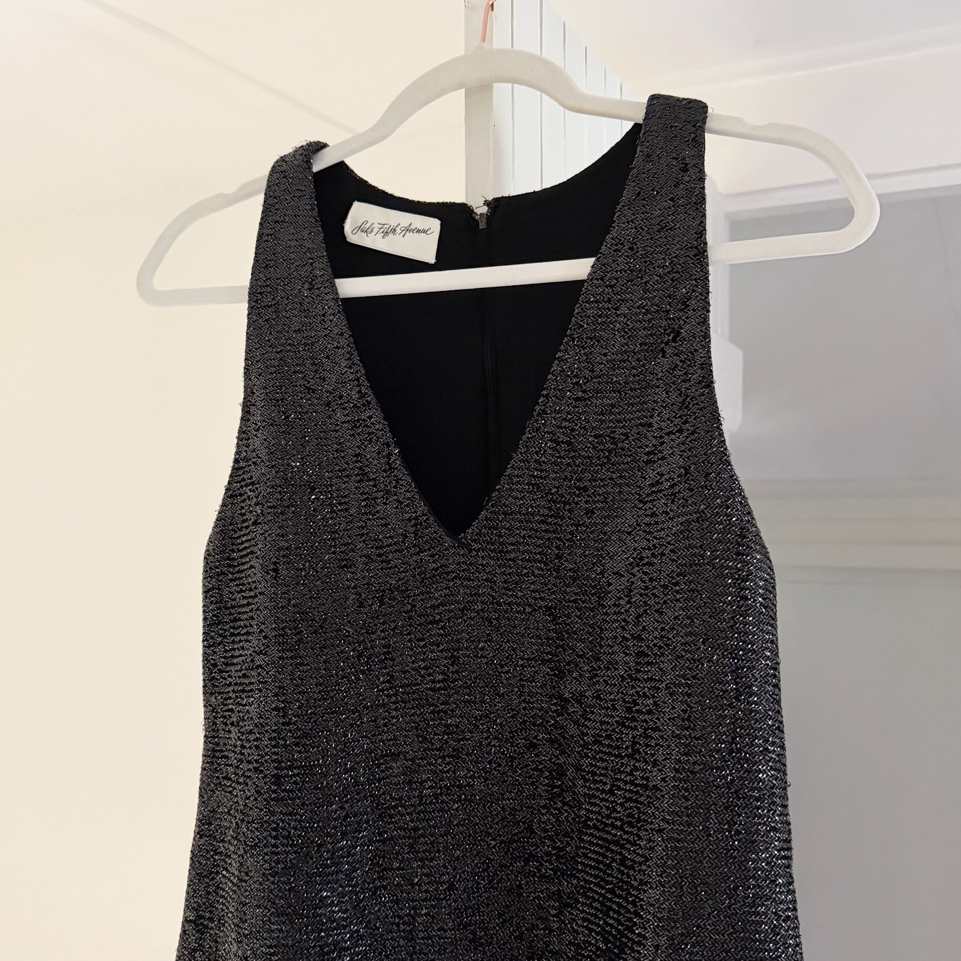 Saks Fifth Avenue Vintage 60s Metallic Tinsel Top Size 7