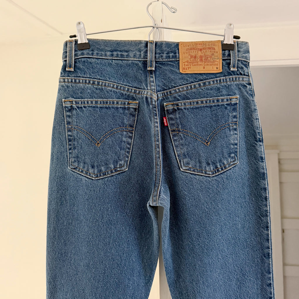Levi's 517 Vintage '01 Slim Fit Boot Cut Jeans Size 5 JR. M Dark Wash