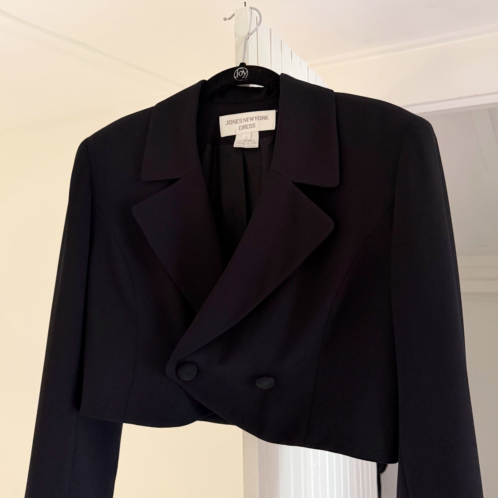 Jones New York Vintage 90s Cropped Double Breasted Blazer Size 4