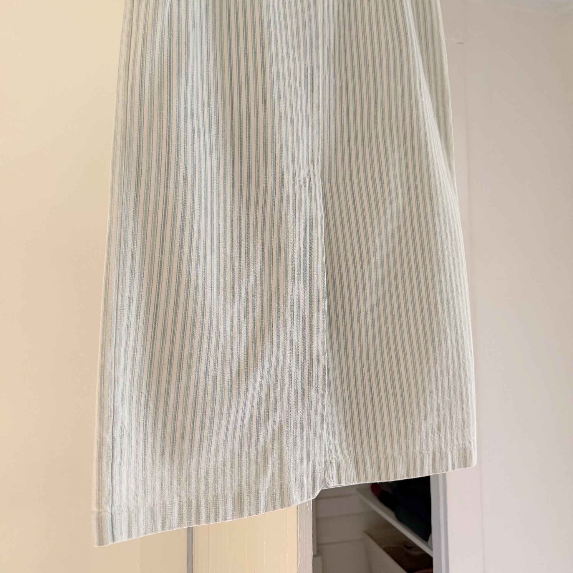 Candie's Vintage 90s Pinstripe Belted Midi Pencil Skirt Size 9/10