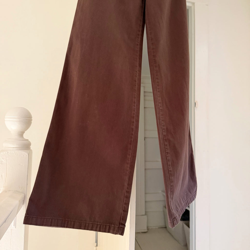 & Other Stories Stockholm Atelier High Rise Wide Leg Jeans Size EU 34 Dark Brown
