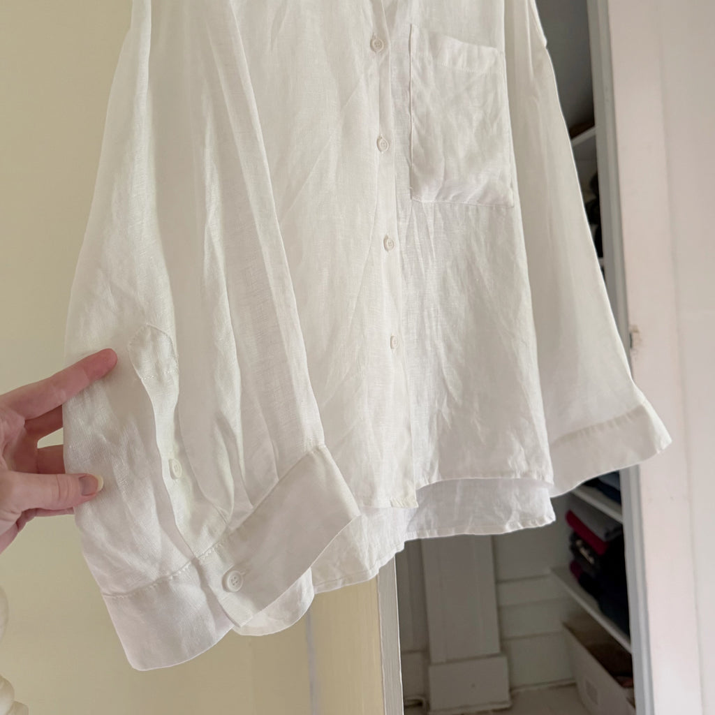 Liviana Conti Donna Linen Button Down Shirt Size 42