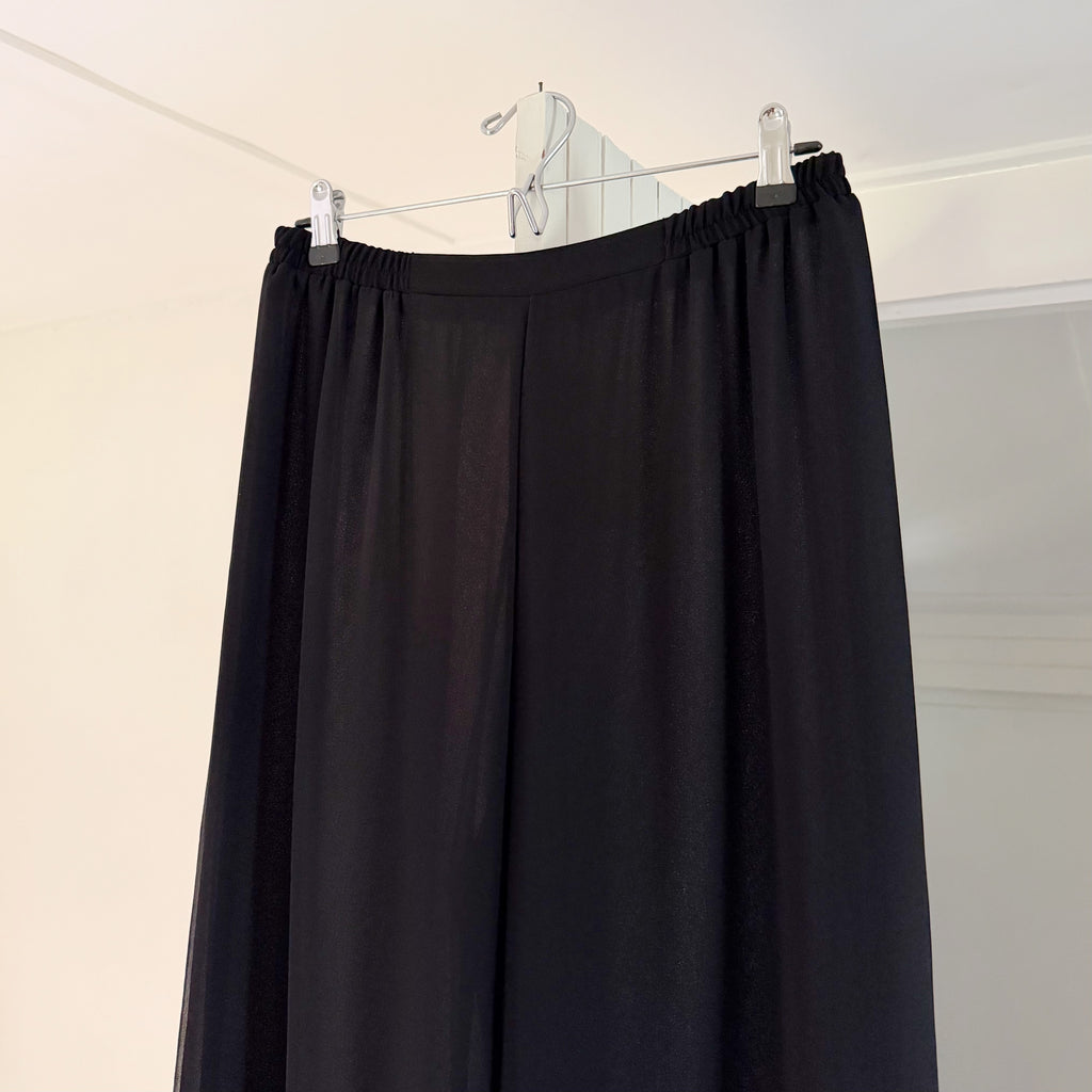 Ursula Of Switzerland Vintage 80s Chiffon Overlay Straight Leg Pants Size 8P