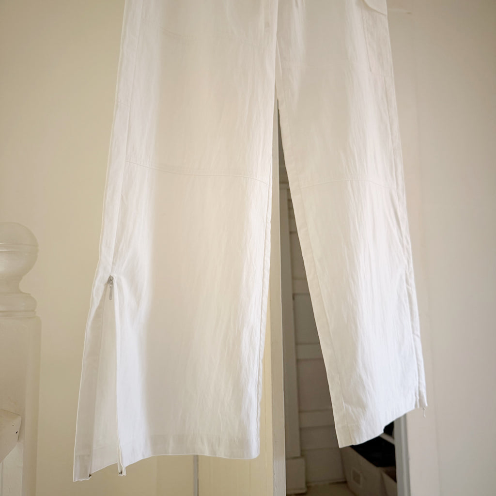 Express Bleus Vintage Y2K Straight Leg Cargo Pants Size 3/4 White