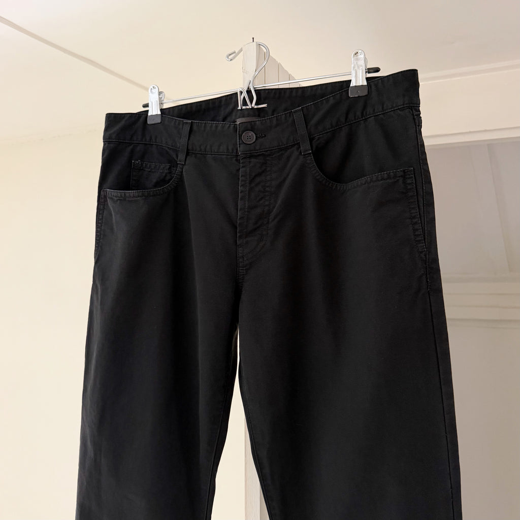Saint Laurent D47 Straight Fit Low Waist Pants Size Mens 30 Black